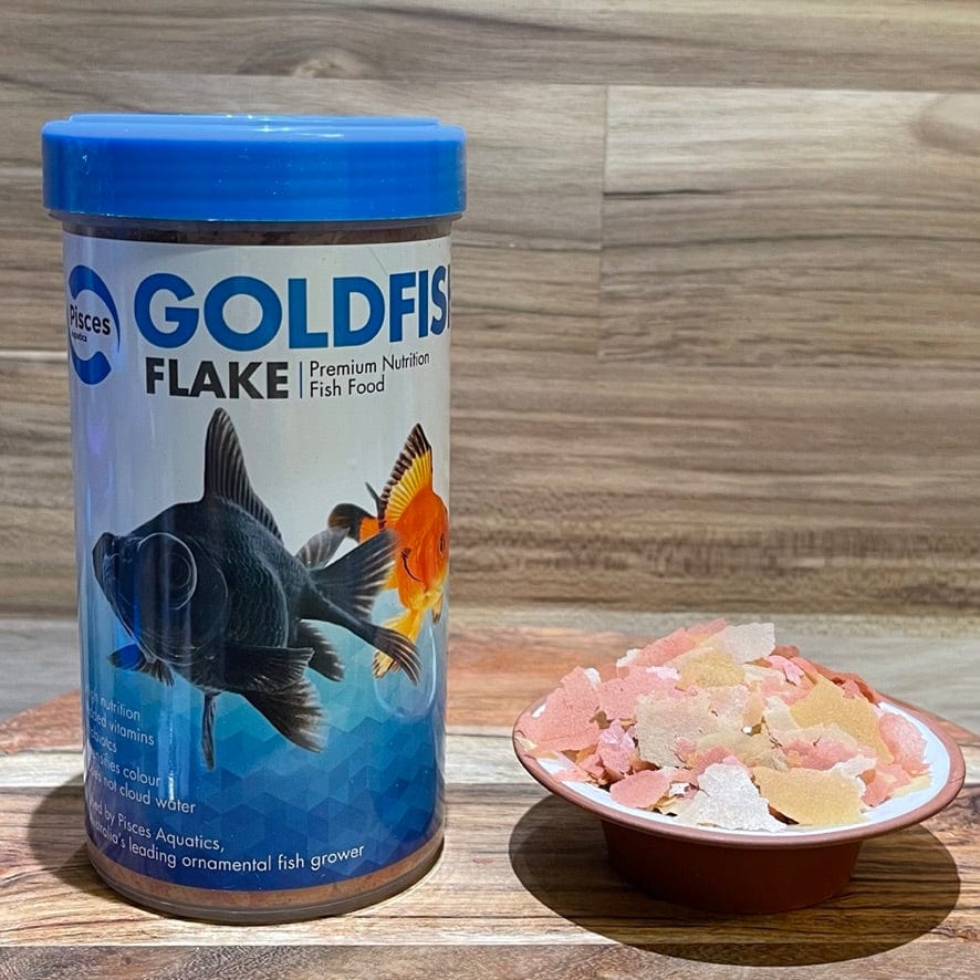 the-fish-farm Fish Food Large - 100g Goldfish Flake Food Pisces Goldfish Flake Food - The Fish Farm Australia