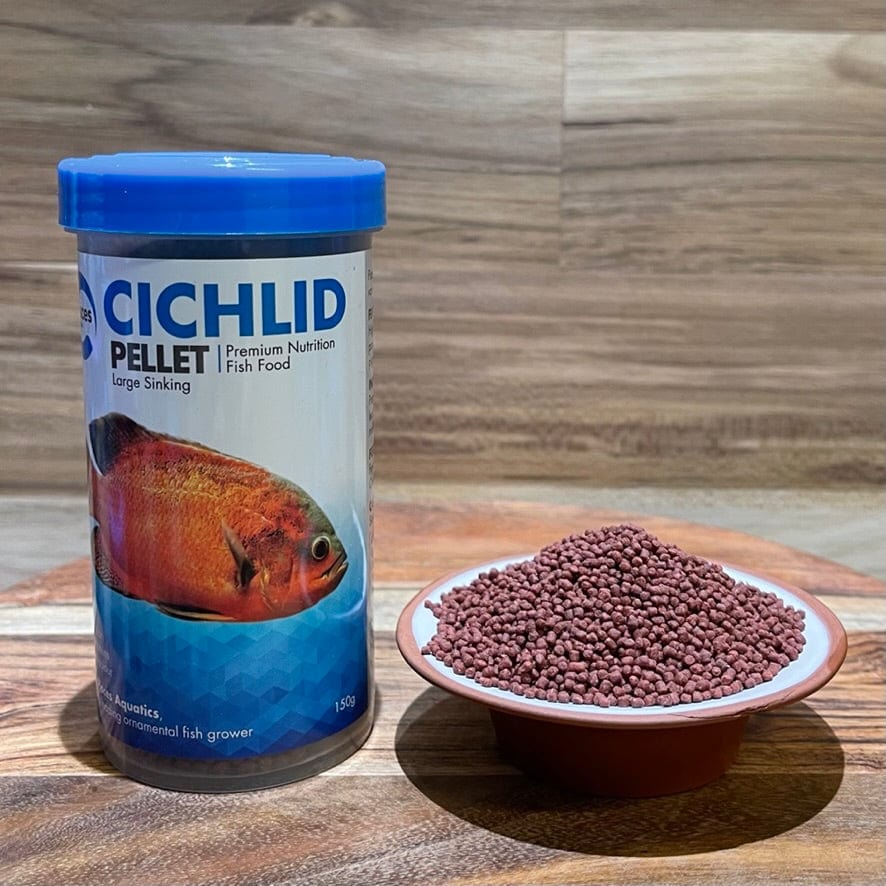 the-fish-farm Fish Food Medium - 150g Cichlid Large Sinking Pellets (3mm Pellets) Pisces Cichlid Large Sinking Pellets Fish Food - The Fish Farm Australia