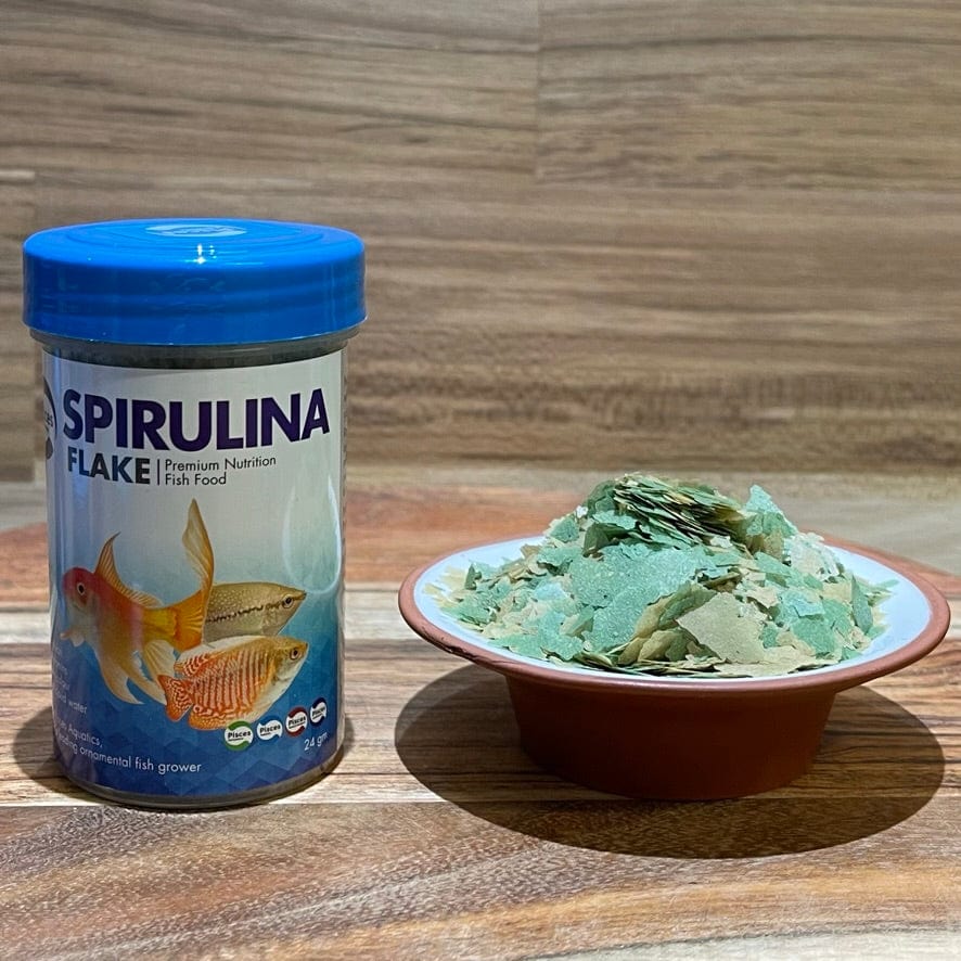 the-fish-farm Fish Food Small - 24g Spirulina Flake Fish Food Pisces Spirulina Flakes Fish Food - The Fish Farm Australia