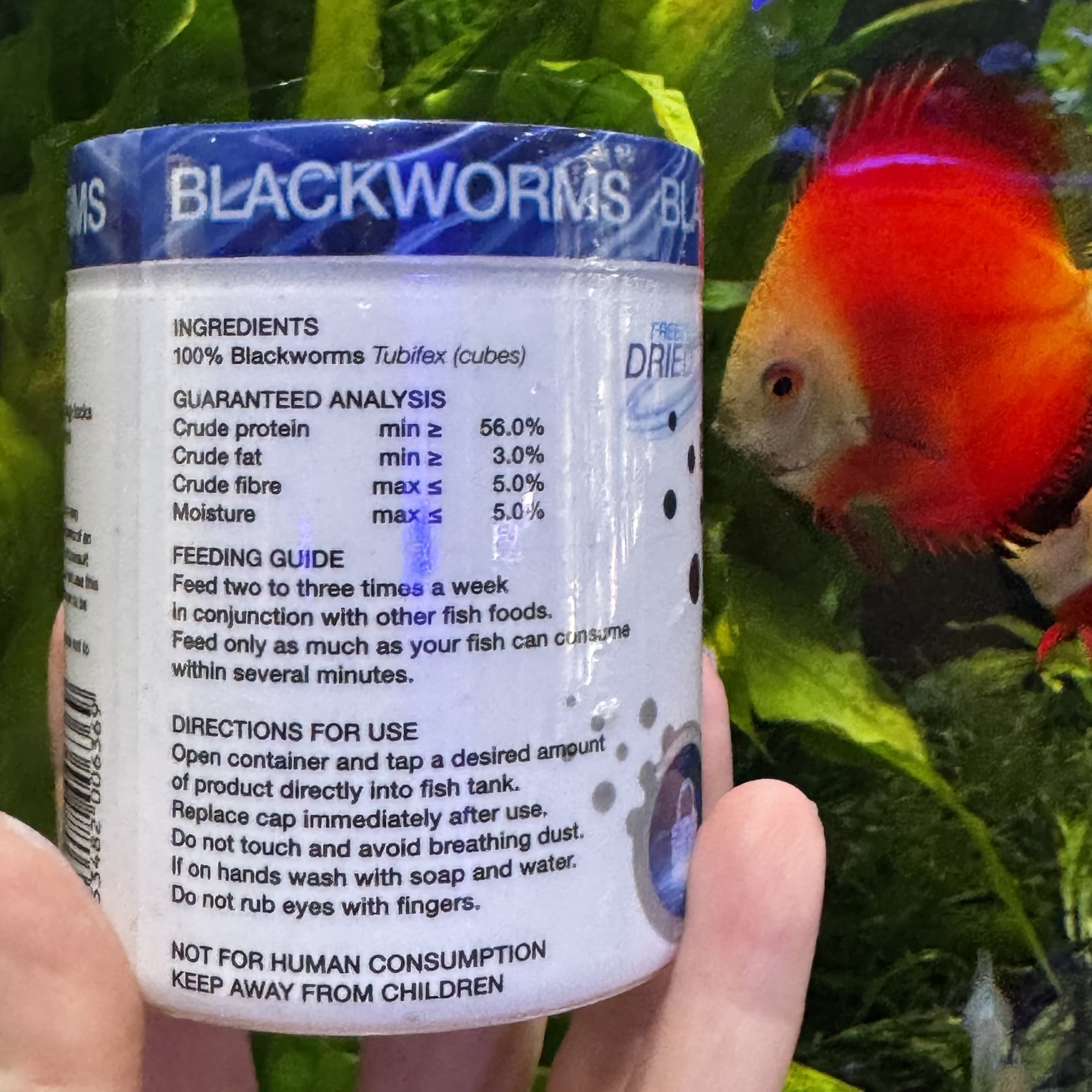 the-fish-farm Food and Treatments Aqua Natural Freeze Dried Blackworms Aqua Natural Freeze Dried Blackworms Freshwater and Marine Fish Food