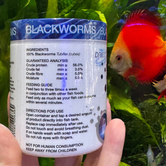 the-fish-farm Food and Treatments Aqua Natural Freeze Dried Blackworms Aqua Natural Freeze Dried Blackworms Freshwater and Marine Fish Food