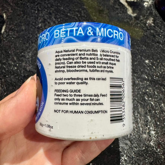 the-fish-farm Food and Treatments Betta & Micro Crumble Fish Food 30g Aqua Natural Where to buy Betta & Micro Crumble Fish Food Aqua Natural in Australia